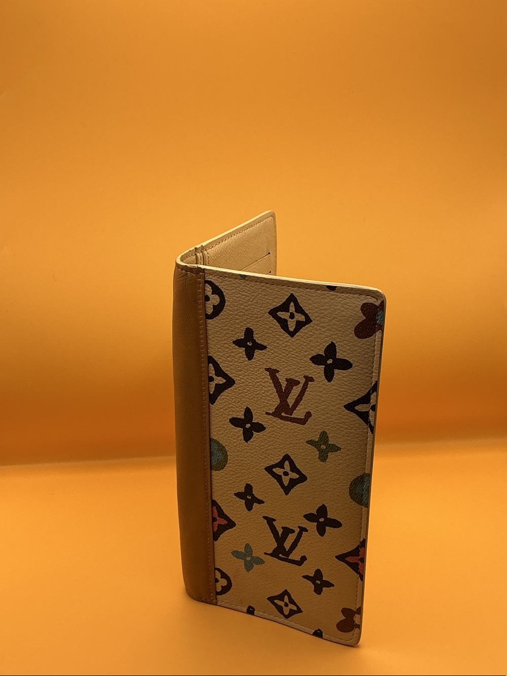 Louis Vuitton Beige Multicolor Monogram Slim Card Holder